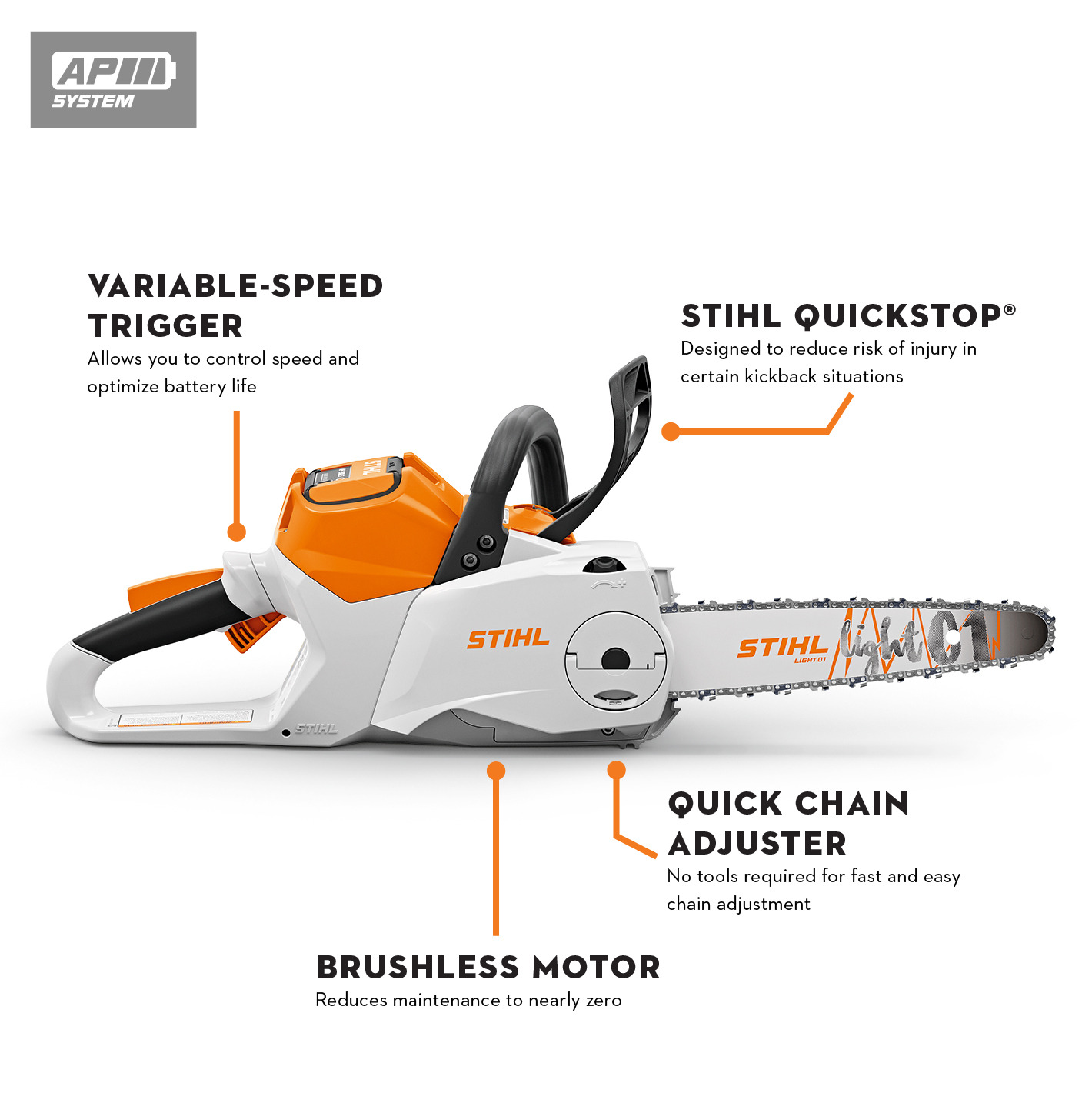 STIHL MSA 160 Battery Powered Chainsaw